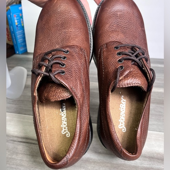 St. John’s Bay Round Toe Leather Dress Shoes Mens 8 Clean Comfy Casual Work - Picture 6 of 7